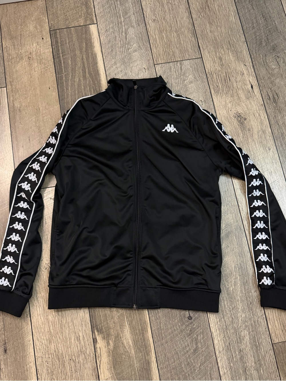Kappa Black Jacket with White Logo